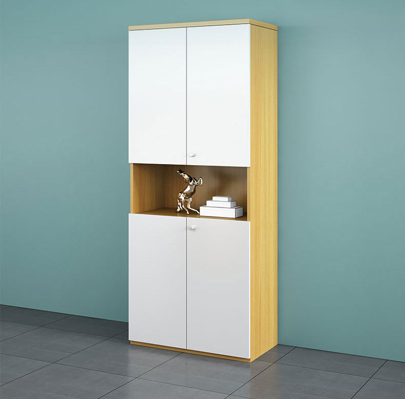Tủ hồ sơ cao 2m ô giữa decor hiện đại - TL 08