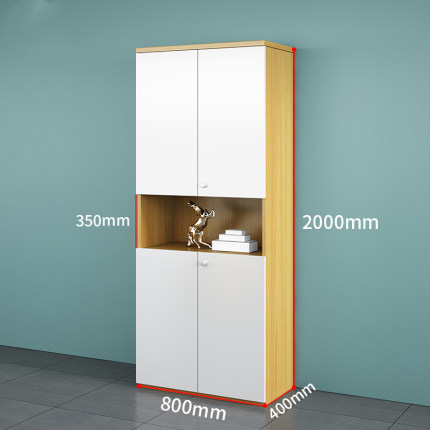 Tủ hồ sơ cao 2m ô giữa decor hiện đại - TL 08