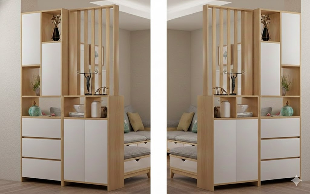 Tủ giày dép bằng gỗ thiết kế sang trọng-TG47