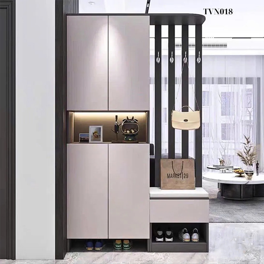 Tủ giày trang trí ngăn phòng khách đẹp tg40