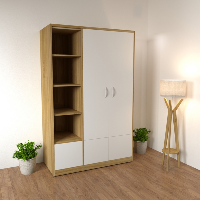 Tủ quần áo 2 cánh 1 ngăn đồ
