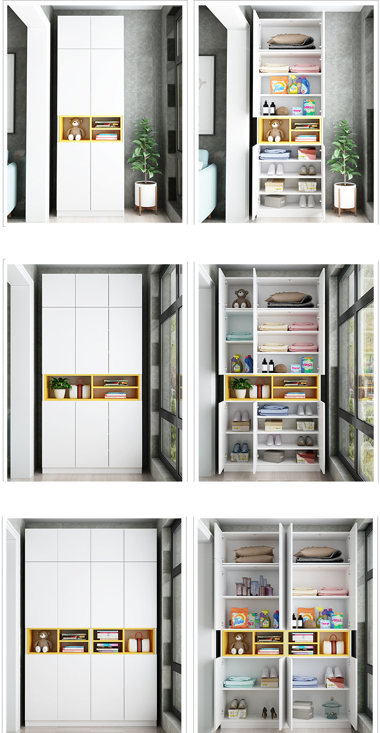 tủ quần áo 3 buồng cánh trắng TA-118