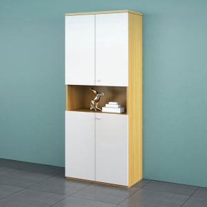 Tủ hồ sơ cao 2m ô giữa decor hiện đại - TL 08
