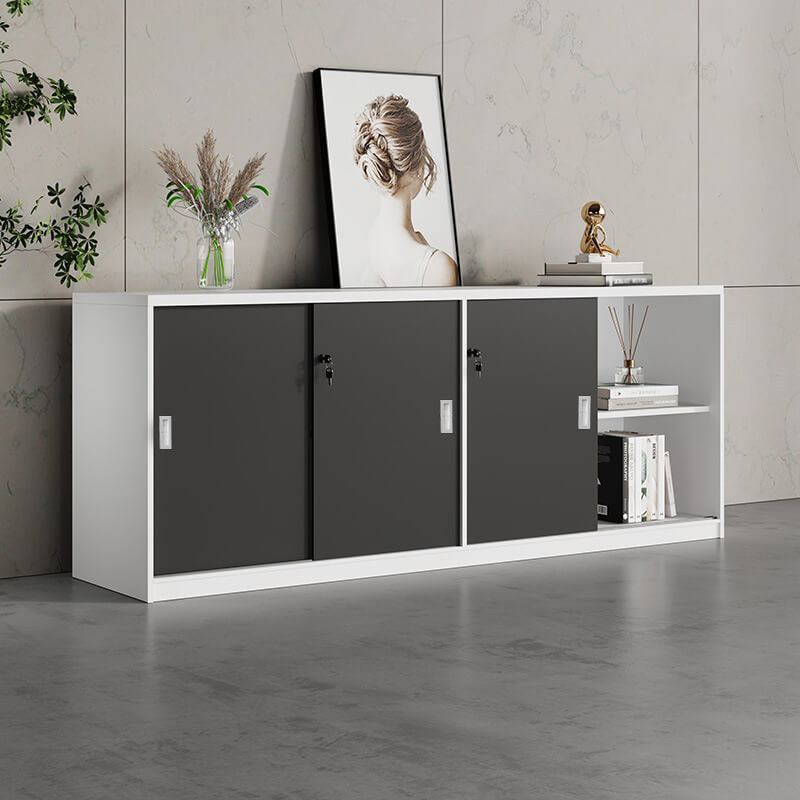 Tủ hồ sơ thấp 4 cánh trượt lùa