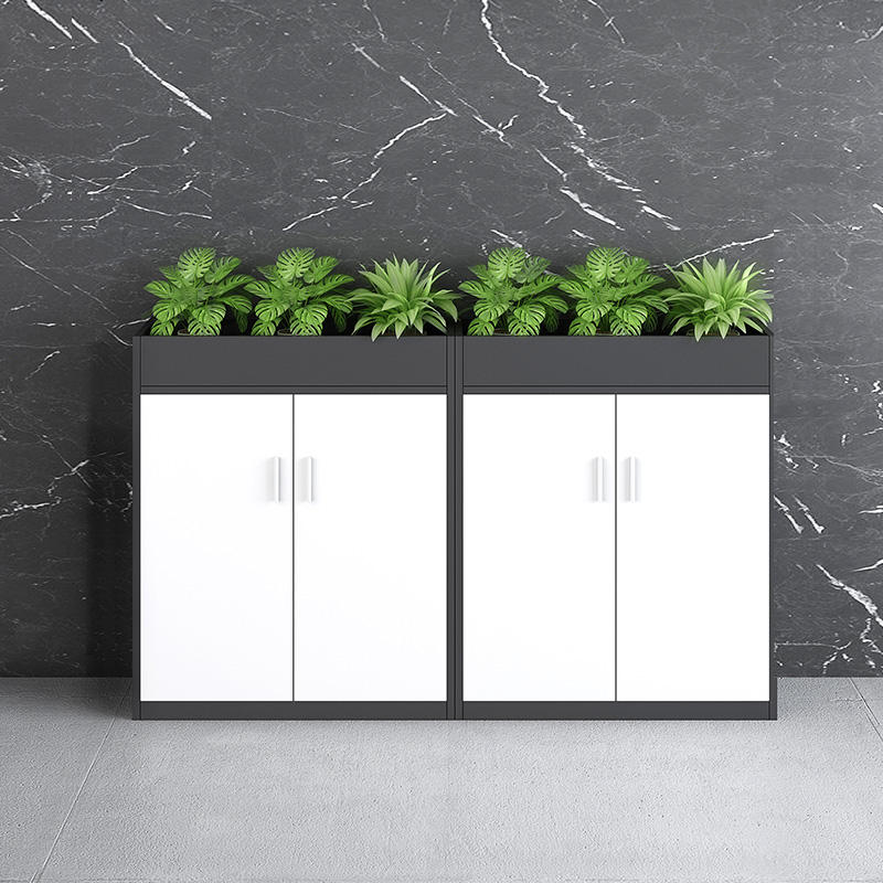 Tủ hồ sơ văn phòng kết hợp chậu cây trang trí - TL 17