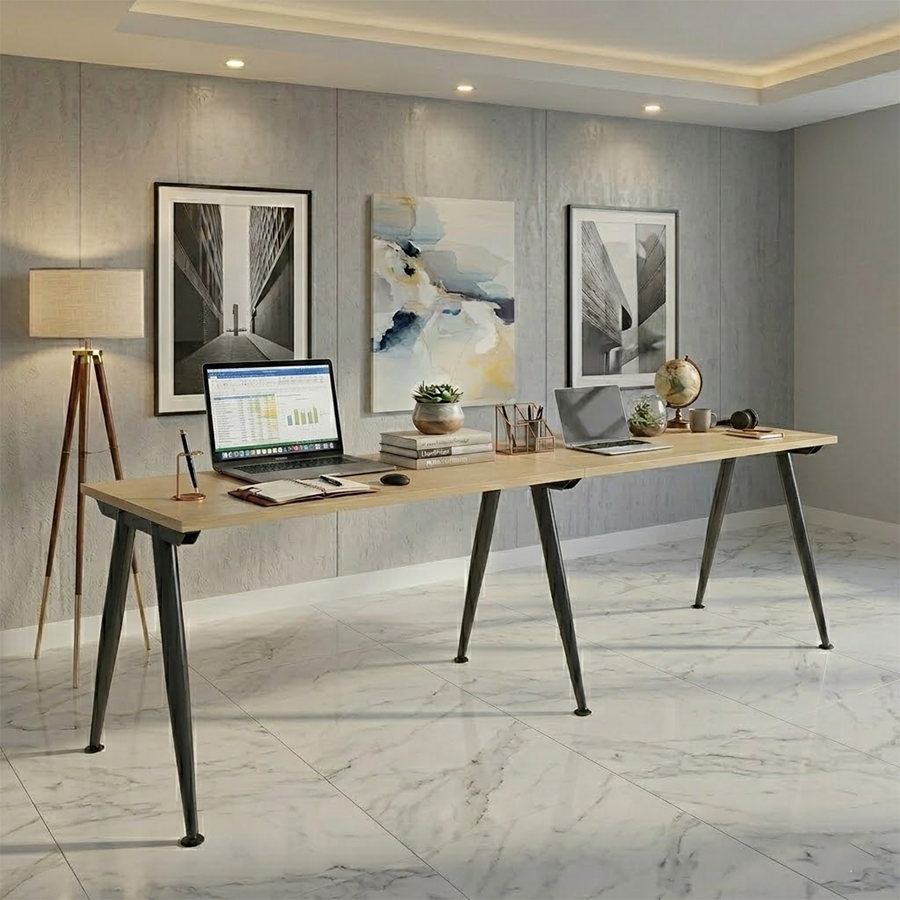 Bàn Cụm Làm Việc Chân Côn 2 Người Cao Cấp
