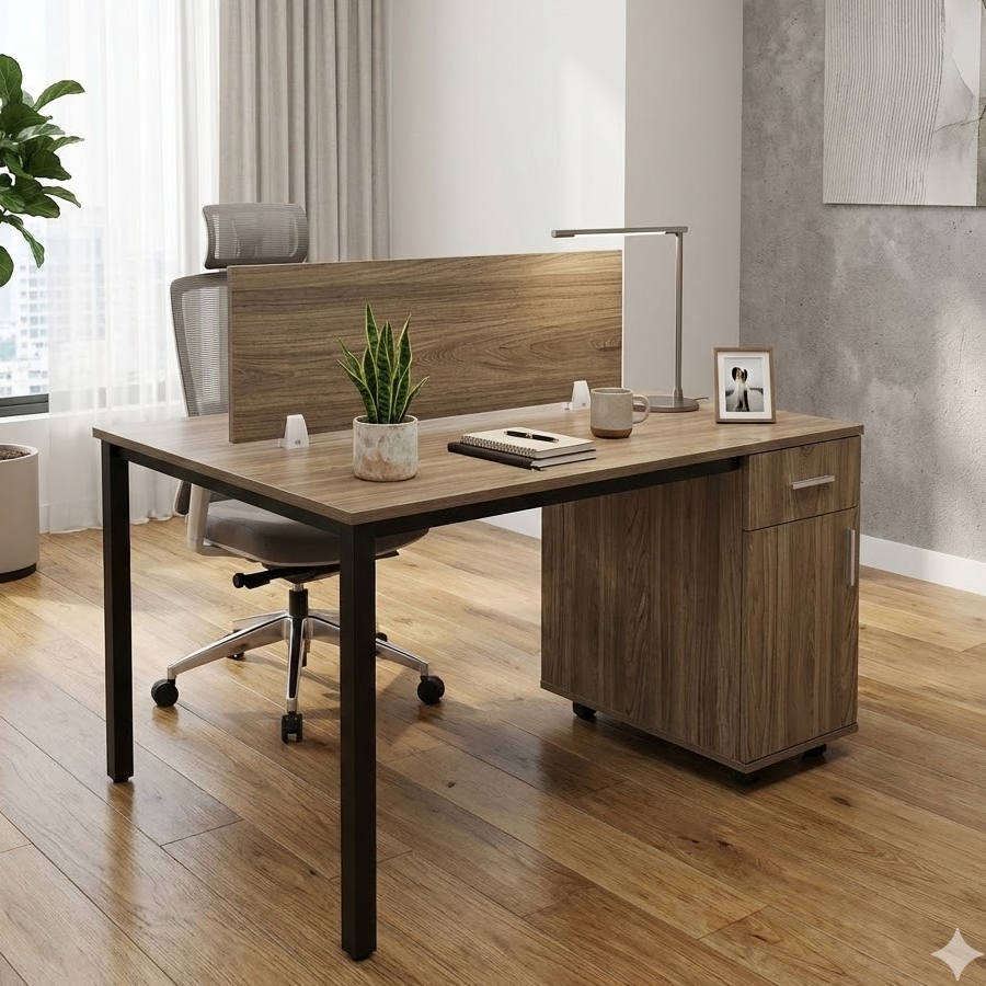 Cụm Bàn Làm Việc Gỗ MDF 2 Người - BC2